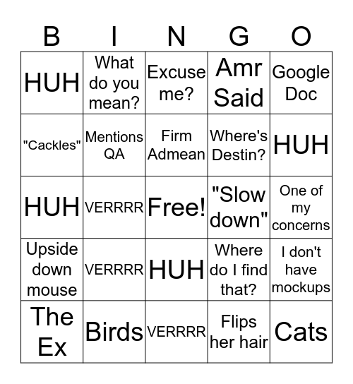 Ellen Bingo Card