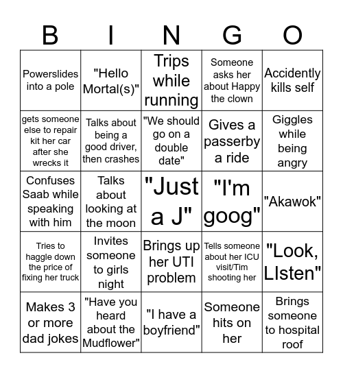 Brenda Bingo 8 Bingo Card
