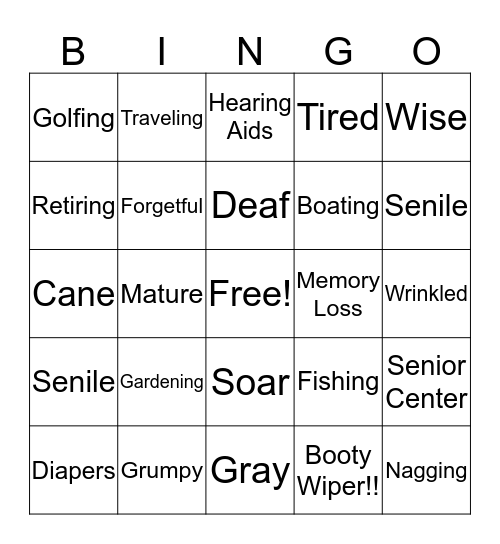 50th Birthday Bash Bingo Card