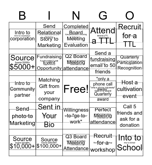 Relationships First Board  Bingo Card