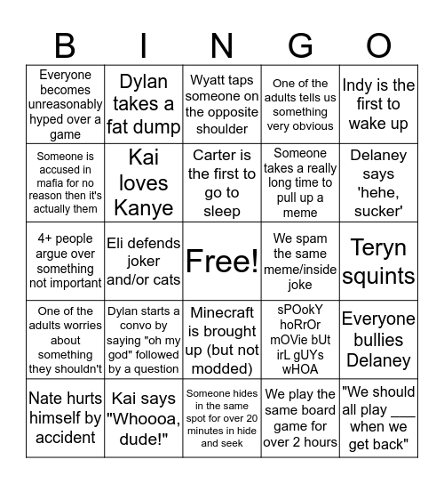 Peps bingo 2019 Bingo Card
