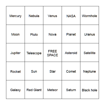 GALAXY BINGO Card