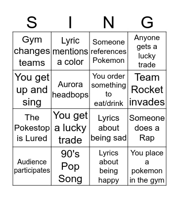 Poke-Oke Bingo Card
