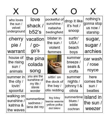 SUMMER BINGO Card
