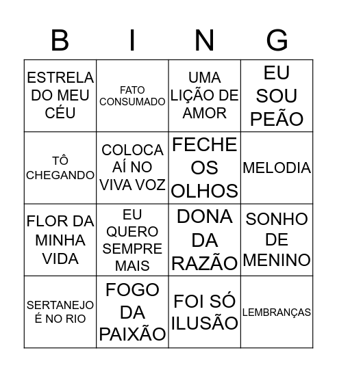 ARRAIÁ Bingo Card