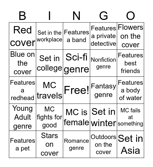The Booket List BINGO! August 2019 Bingo Card