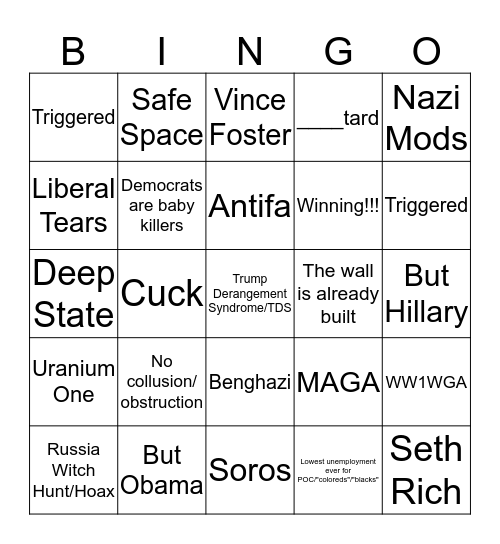 Chud Bingo Card