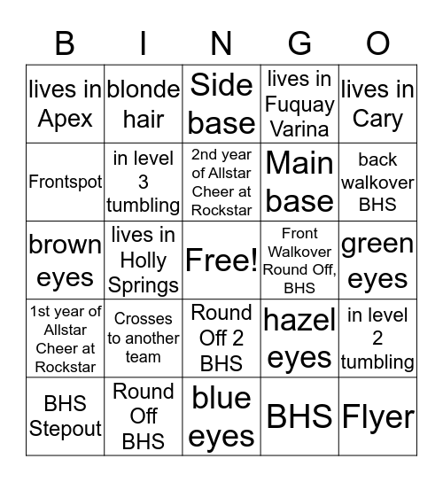 Phoenix Bingo Card