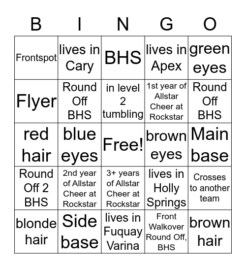 Phoenix Bingo Card