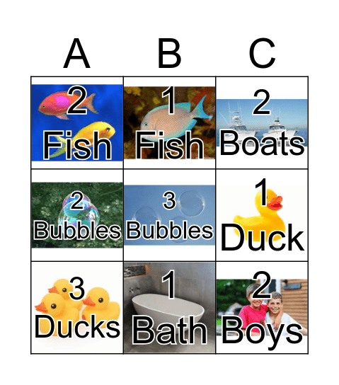 A Bath Bingo Card