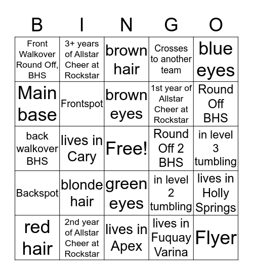 Phoenix Bingo Card