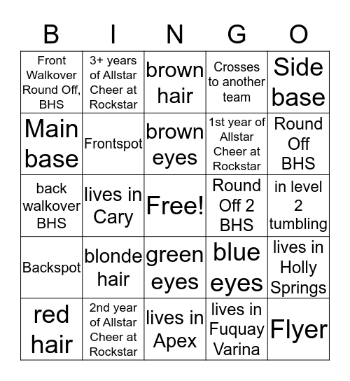 Phoenix Bingo Card