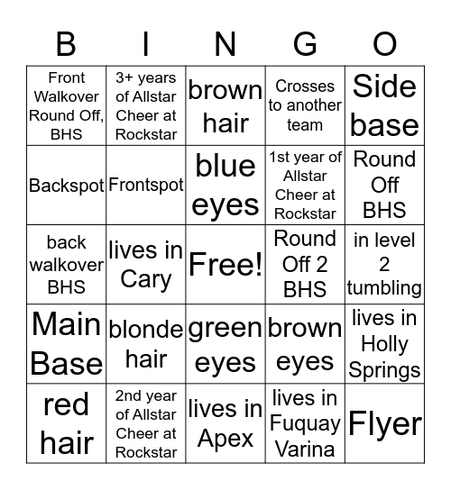 Phoenix Bingo Card