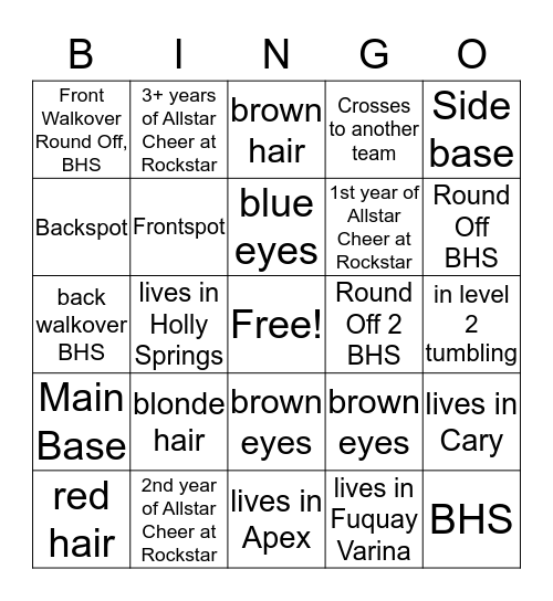 Phoenix Bingo Card