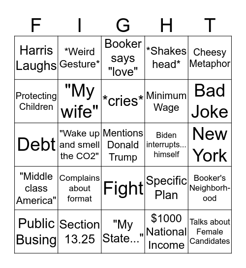 Election Party 2020 (July 31) Bingo Card