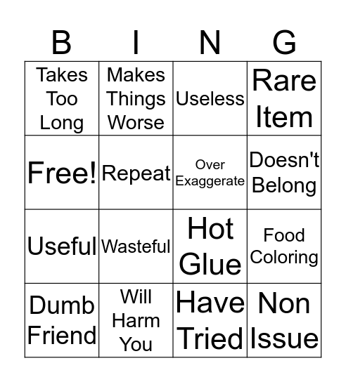 Haxx Bingo Card