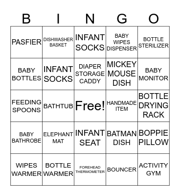 BABY SHOWER Bingo Card