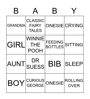 BABY BINGO Card