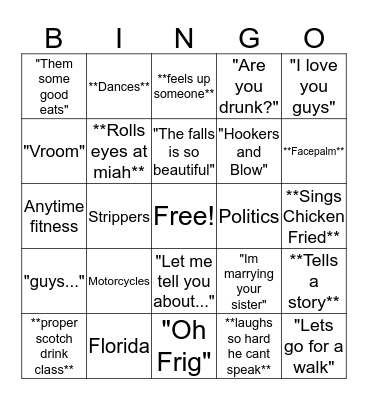 James Bingo Card