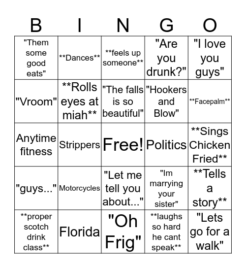 James Bingo Card