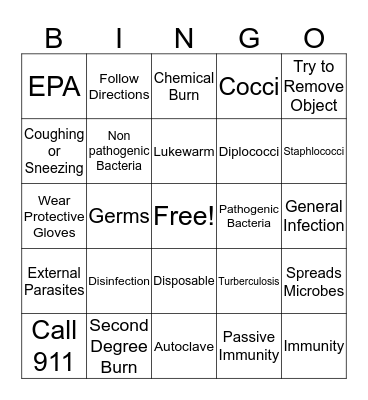 Salon Ecology Bingo Card