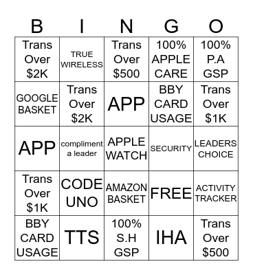 CONNECTED HOME Bingo Card