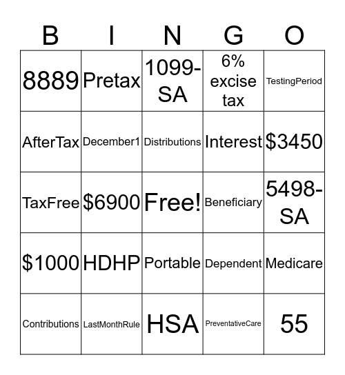 Intemediate Adjustments Bingo Card