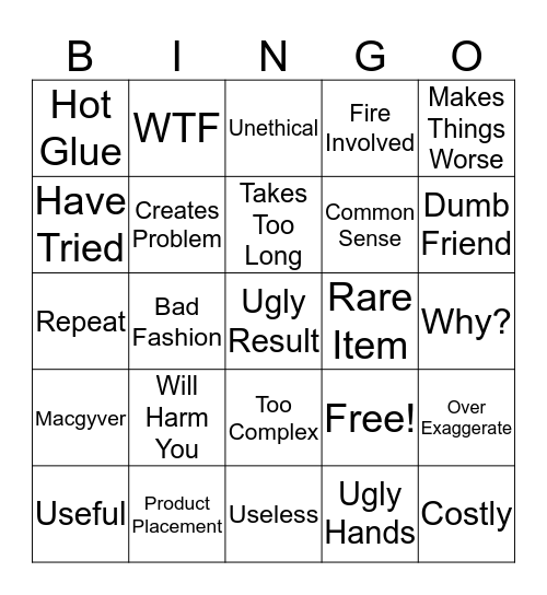 Life Haxx Bingo Card