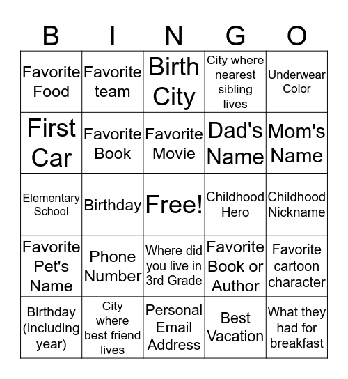 Social Engineering Bingo - Time to Reset Bingo Card