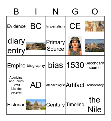 INTR0 TO HISTORY Bingo Card