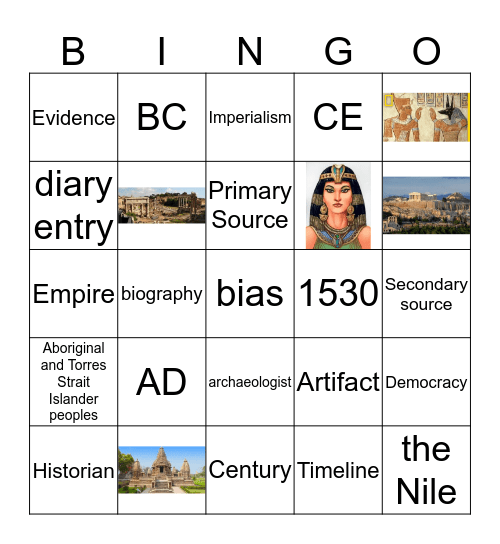 INTR0 TO HISTORY Bingo Card
