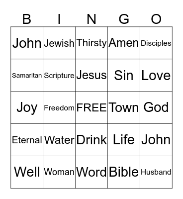 Sermon Bingo (do during sermon only)   Bingo Card
