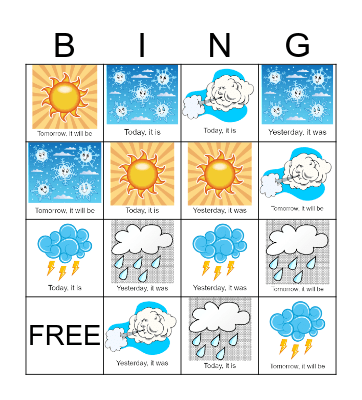 Weather Bingo Card