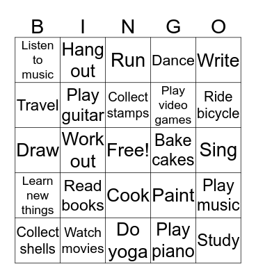Human Bingo Card