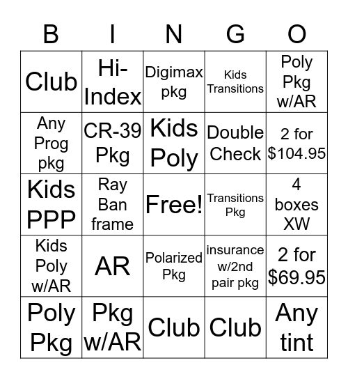 Period 8 Week 1 Bingo Card