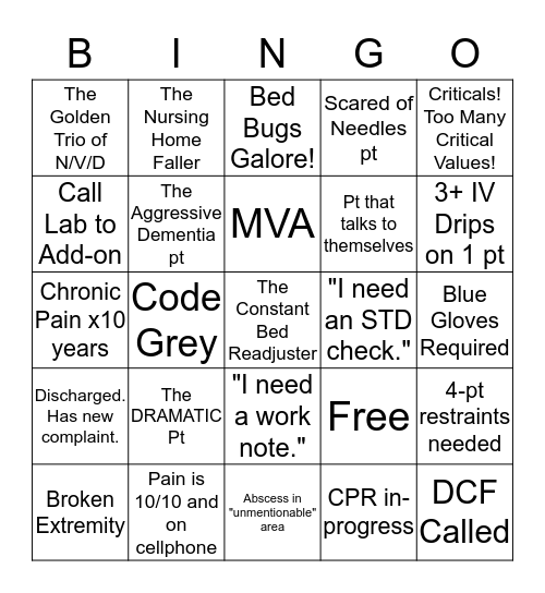 ED BINGO  Bingo Card