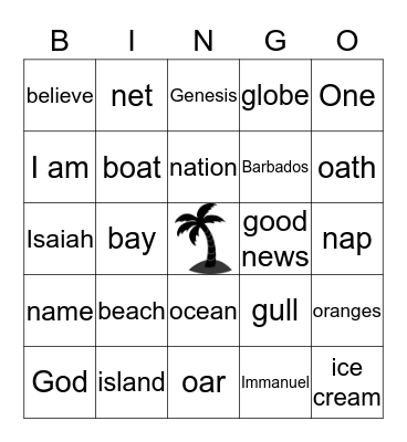 Island Odyssey Bingo Card