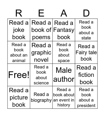 Book Bingo for Back to School  Bingo Card