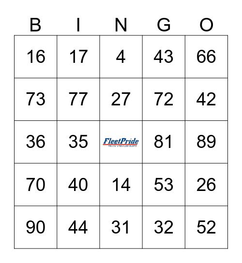 NENO Safety Bingo Card