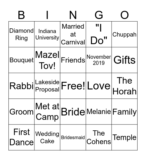 Melonhead's Getting Married!! Bingo Card