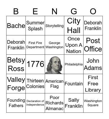 Franklin Square's Summer Splash!  Bingo Card