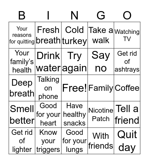 Fresh Life Bingo Card