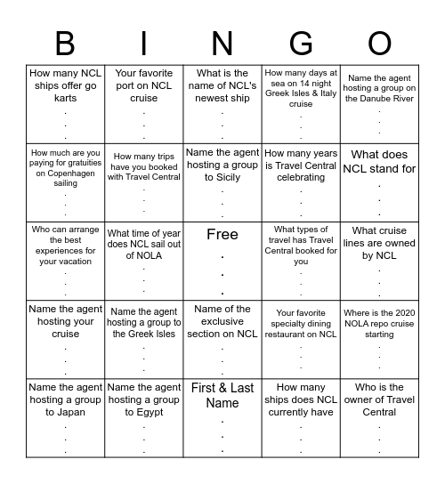 Bingo Card