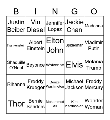 Happy 60th Birthday Bingo Card
