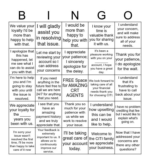 Best Bingo EVER Bingo Card