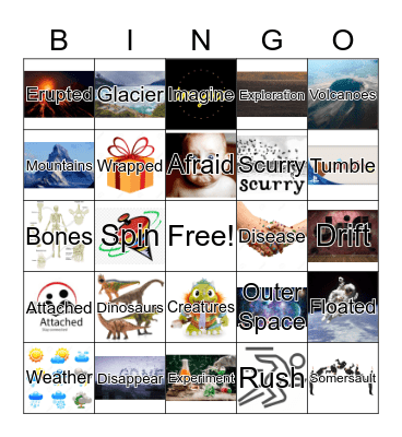 More About Dinosaurs / A Walk In Space (EB-3A-219/222) Bingo Card