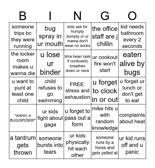 "a day at kici" bingo 2.0 Bingo Card