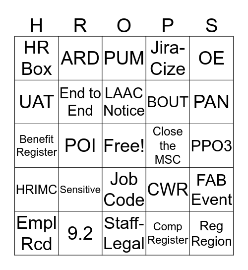 Bingo Card