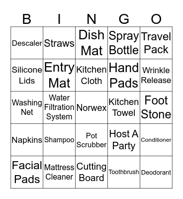 Living A Chemical Free Life Bingo Card