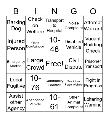 CPC Bingo Card